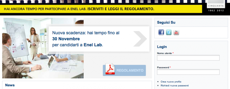Con Enel Lab 20 borse a giovani ricercatori