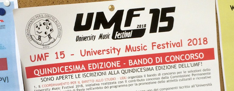 University Music Festival 2018, aperte le selezioni