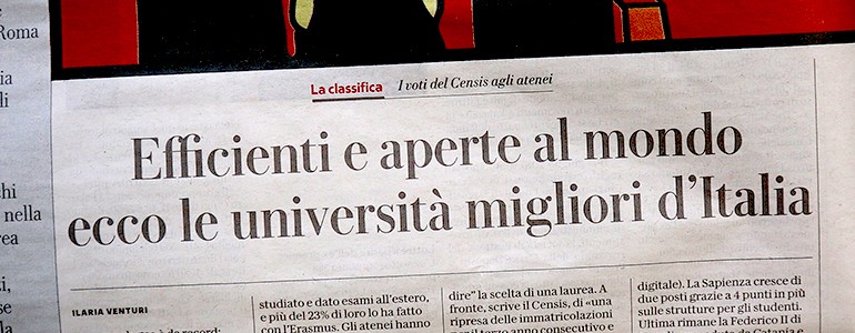 Classifica Censis, Università di Pavia nella top 5. Prima per Medicina e Psicologia