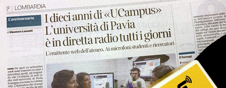 Sul Corriere della Sera «i dieci anni di UCampus»