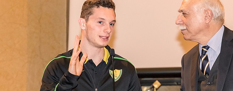 Filippo Tortu inaugura l’anno sportivo dell’Università di Pavia (video)